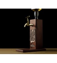 BK Gift Kişiye Özel Kabartma İsimli Baba Tasarımlı Musluklu Ahşap Viski Standı-14 Viski Çeşmesi, Doğum Günü Hediyesi, Babaya Hediye