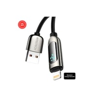 12w Lightning To Usb Dijital Ekranlı Hızlı Şarj Kablosu 1.2m ( Türkiye Garantili)