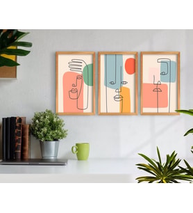 BK Home Dekoratif 3’lü Retro Ahşap Tablo-18