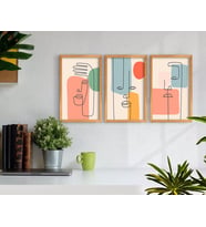 BK Home Dekoratif 3’lü Retro Ahşap Tablo-18