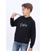 Toontoy Erkek Çocuk Baskılı Sweatshirt (Siyah)