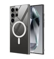 Samsung Galaxy S24 Ultra Kılıf Ultra İnce Sert PC Magsafe Uyumlu Açık Porto Kapa (Renksiz)
