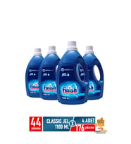 Finish Klasik Jel 1100 Ml X 4 Adet Bulaşık Makinesi Deterjanı (Turuncu)