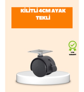 4 cm Kilit Mekanizmalı Mobilya Ayağı Tekli