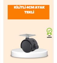 4 cm Kilit Mekanizmalı Mobilya Ayağı Tekli
