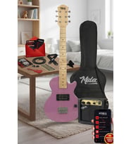 Midex CEG-34PK 5-8 Yaş Çocuklar İçin Amfili Full 1/2 34 İnç Elektro Gitar Seti Pembe