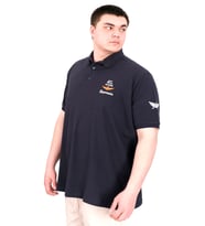 Mode XL Büyük Beden Erkek T-Shirt Pike Polo Yaka U25305 Lacivert