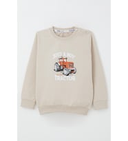 Breeze Erkek Çocuk Sweatshirt Çiftliğin Şimşeği 1.5-5 Yaş, Bej