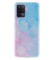 Kılıfland Oppo Reno 5 Lite Kılıf Desenli Silikon Resimli Kapak Pink Blue Abstract Kılıf 1385