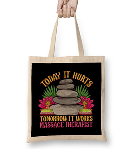 Today It Hurts Tomorrow It Works Massage Therapist Bez Çanta Uzun Saplı