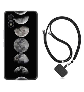 TCL 303 Kılıf Resimli Boyun Askılı İpli Desenli Silikon Great Moons 1354
