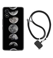 TCL 303 Kılıf Resimli Boyun Askılı İpli Desenli Silikon Great Moons 1354