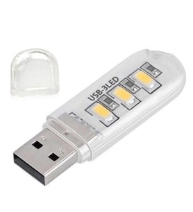 Powermaster PM-34390 Flash Bellek Görünümlü Taşınabilir 3 Led Beyaz Işık Usb Gece Lambası