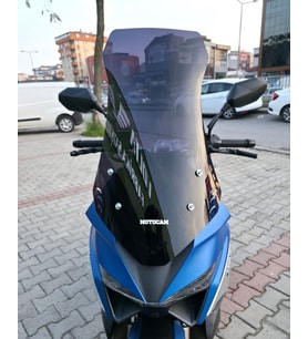 MOTOCAM Volta Revolt RSX7 Ön Cam 2022-2026 Model 65cm Siyah Renkli 4mm