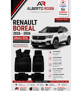 RENAULT BOREAL 2026 - 2026 Araca Özel Kauçuk 3D Profesyonel Oto Paspası