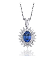 1.20 Karat Safir Pırlanta Kolye