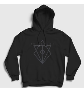 Presmono Unisex Beyaz Fire In Flames Kapüşonlu Sweatshirt 83880tt (Siyah)