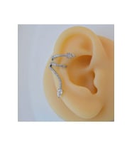 Zirkon Yılan Model Earcuff Delik Gerektirmez Yılanlı Kıkırdak Küpesi Silver Renk (Çok Renkli)