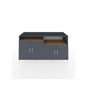 Kronos Konsol 4 Raflı 4 Kapaklı 176x59x99 Antrasit-Antrasit/Çam