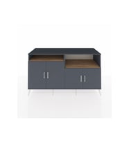 Kronos Konsol 4 Raflı 4 Kapaklı 176x59x99 Antrasit-Antrasit/Çam
