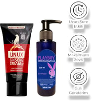 Linux Cream Erkeklere Özel Bölge Kremi 50 Ml + Bayanlara Özel Playboy Libido Boosting Cream 125 Ml