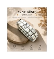 Ay ve Güneş İkili İtalyan Sevgili Charm Bileklik
