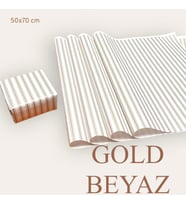 Ambalaj Kağıdı Paketleme Kağıdı Çeyiz Paketleme Kağıdı Ambalaj Kağıt 50x70 cm 10 Adet Gold-Beyaz Hediye Paketi-T438 (Renksiz)