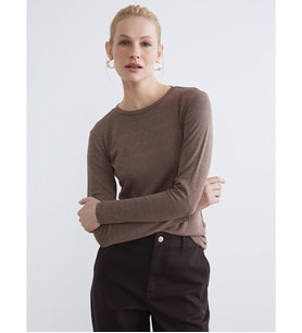 LCWAIKIKI Basic Bej Bisiklet Yaka Kadın Body