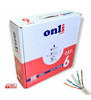 Onli 23AWG UTP CAT6 Network Kablosu Gri 100Mt Yerli Üretim