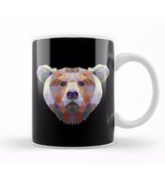 Geometric Animal Bear Kupa Bardak Porselen