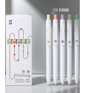 Piloting Jel Kalem Mavi Mürekkepli 5'li Set-ZEN
