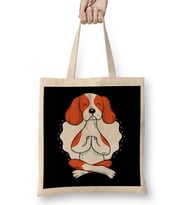 Cavalier Dog Yoga For Yogi And Lover Gift Bez Çanta Uzun Saplı