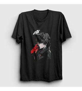 Presmono Unisex Siyah Ren Amamiya Joker Oyun Persona 5 T-Shirt 455580tt