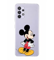 Samsung Galaxy A13  Kapak Mickey Mouse Tasarımlı Şeffaf Silikon Kılıf