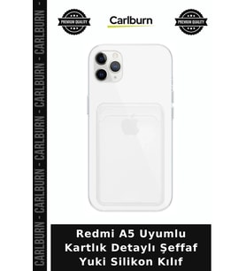 Redmi A5 Uyumlu Kartlık Detaylı Şeffaf Yuki Silikon Kılıf Cihaz Koruma Mobil Aksesuar