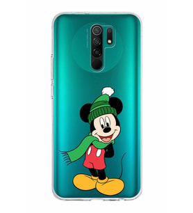 Xiaomi Redmi 9 Uyumlu Kapak Mickey Mouse Tasarımlı Şeffaf Silikon Kılıf