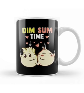 Dim Sum Time Funny Food Pun Cute Dimsum Kupa Bardak Porselen