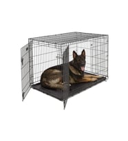 İki Kapılı Katlanabilir Metal Köpek Kafesi 122 x 76 x 84 cm