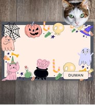 Monnhein Pet Mat – Kişiselleştirilebilir Kaymaz Mama Altlığı, 50x35 cm