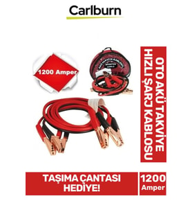 Özel Kalın Taşıma Çantalı %100 Bakır Kalın Kablo 1200 Amper Güçlü Oto Akü Takviye Hızlı Şarj Kablosu