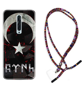 Oppo Reno 2Z 4 Lite 4 Pro 5 6 7 A31 Kılıf Boyun Asklı Rasta Silikon Göktürk 1394