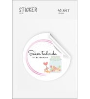 iyi Bayramlar Sticker  48 adet 3 cm