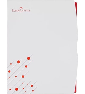 FABER-CASTELL SUNUM DOSYASI A4 ÇİFT RENK KAPAK KIRMIZI 20Lİ (220103)