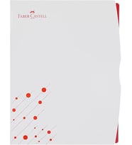 FABER-CASTELL SUNUM DOSYASI A4 ÇİFT RENK KAPAK KIRMIZI 20Lİ (220103)