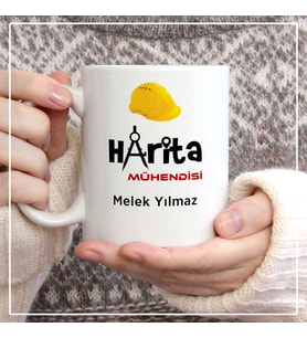 Harita Mühendisi Kupa Bardak Fotoğraf Baskılı