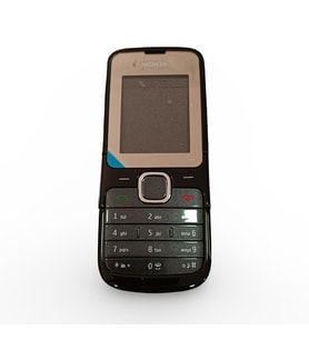 Nokia C2-00 Kasa Nokia C2-00 Uyumlu Full Kasa Siyah Renk Orta Kasa ön kapak Arka Kapak Tuş Takımı Yan Düğmeler
