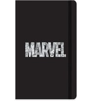 Color Marvel 13x21 80 Yapraklı Çizgili Ciltli Lastikli Defter, Siyah