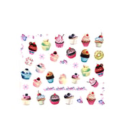 Tatlı Cupcakeler Serisi-2 Nail Art Tırnak Sticker