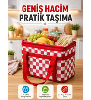 Isı Yalıtımlı Termos Piknik Çantası Geniş Hacimli Soğuk Ve Sıcak Taşıma Çantası