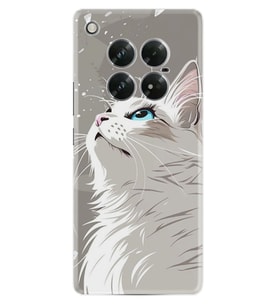 Infinix Zero 40 5G Kılıf Boutique Baskılı Resimli Beyaz Kedi Pcode -061